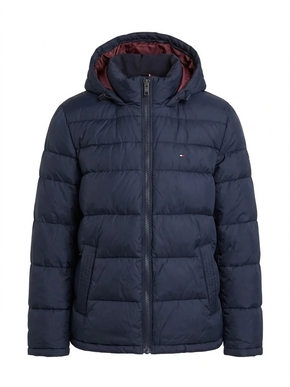 Tommy Hilfiger Navy Quilted Puffer Jacket with Hood